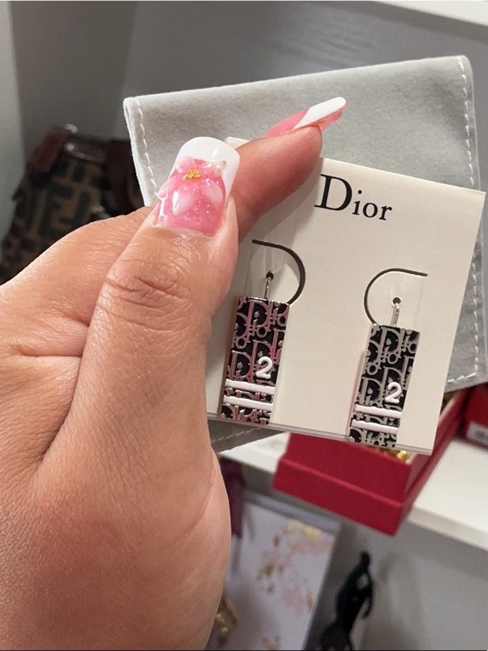 💖SOLD💖Dior Black Trotter Earrings